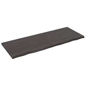 vidaXL Hyllplan mörkgrå 160x60x4 cm behandlad massiv ek 363834