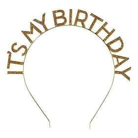 Talking Tables Diadem It's my Birthday Gold/Glitter