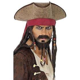 Smiffys Pirate Hat with Hair One size