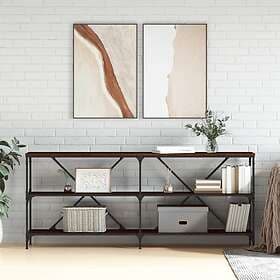 vidaXL Konsolbord brun ek 180x30x75 cm konstruerat trä och järn 832857