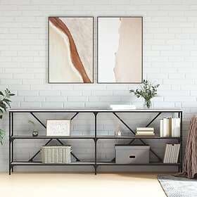 vidaXL Konsolbord grå sonoma 200x30x75 cm konstruerat trä och järn 832861