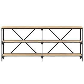 vidaXL Konsolbord sonoma-ek 180x30x75 cm konstruerat trä och järn 832854