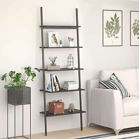 vidaXL Hylla 5 hyllplan svart 64x34x185.5 cm 336378
