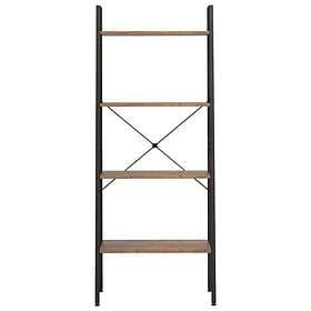 vidaXL Hylla 4 plan mörkbrun och svart 56x35x140 cm 336365