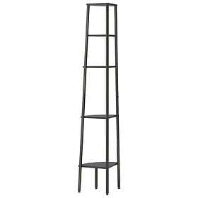 vidaXL Corner Shelf With 5 Shelves Black 45.5x31.5x180cm 336396