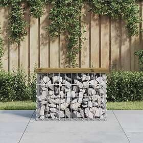 vidaXL Garden Bench gabion-design 63x31.5x42 cm impregnated pine 834346