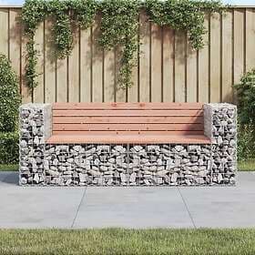 vidaXL Garden Bench gabion design 184x71x65.5 cm solid douglas wood 3196237