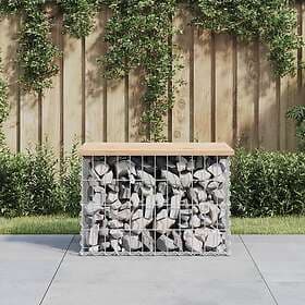 vidaXL Garden Bench gabion-design 63x44x42 cm solid pine 834353