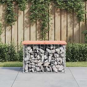 vidaXL Trädgårdsbench gabion-design 63x44x42 cm massivt douglasträ 834354