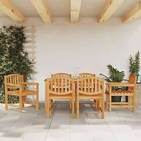 vidaXL Trädgårdsstolar 6 st 58x59x88 cm massiv teak 3157905