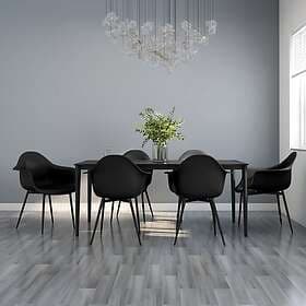 vidaXL Matstolar 6 st svart PP 3082357