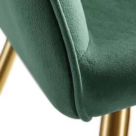 TecTake Marilyn Chair Velvet look gold dark green/gold