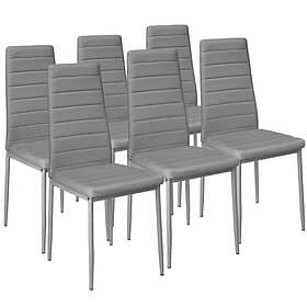 TecTake 6 Kitchen Chairs in Faux Leather