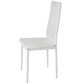 TecTake 8 Kitchen Chairs Faux Leather White