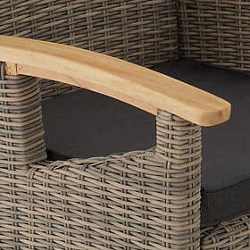 TecTake Rottingbord Tarent med 4 chairs Rosarno natur