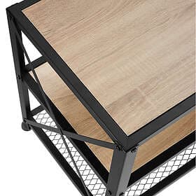 TecTake TV Stand 141 cm, Industriellt lätt trä, ek Sonoma