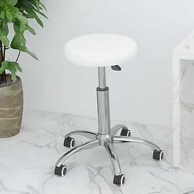 vidaXL Office Chair snurrbar vit konstläder 333151