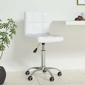vidaXL Office Chair snurrbar vit konstläder 334333