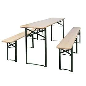 vidaXL Folding Beer Table with 2 Benches 220 cm Fir Wood 42207