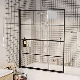 vidaXL Shower Wall ESG 116x140cm Black 150751