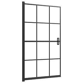 vidaXL Shower Wall ESG 80x140cm Black 150746