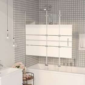 vidaXL Shower Wall Foldable ESG 120x140cm White 150739