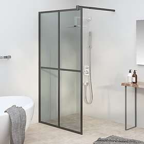 vidaXL Duschvägg 118x190 cm mörkt härdat glas 151887