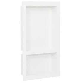 vidaXL Niche Shower Shelf 2 Shelves Matte White 41x69x9cm 151398
