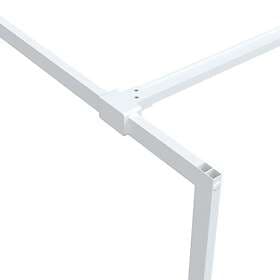 vidaXL Shower Wall White 115x195cm Clear ESG Glass 152123
