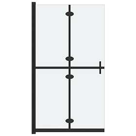 vidaXL Foldable Shower Wall Frosted ESG 120x190cm 151197