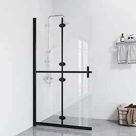 vidaXL Shower Wall Foldable Clear ESG Glass 80x190cm 151181