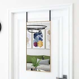 vidaXL Dörrspegel guld 40x80 cm glas och aluminium 327416