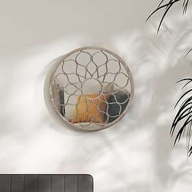 vidaXL Mirror sandfärgad 40x3 cm rund järn för inomhusbruk 3093535