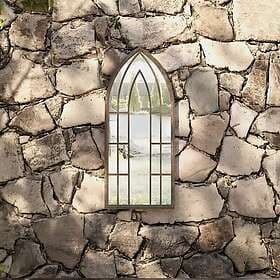 vidaXL Garden Mirror sand 70x30cm iron for outdoor use 318355