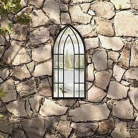 vidaXL Garden Mirror 70x30cm iron for outdoor use