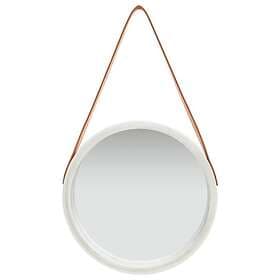 vidaXL Wall Mirror with Strap 40cm Silver 320362
