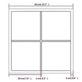 vidaXL Wall Mirror black 40x40cm metal 342204