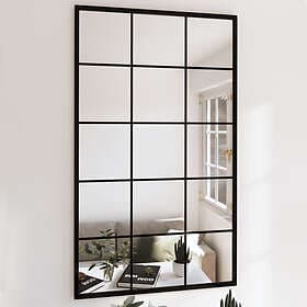 vidaXL Wall Mirrors 3 pcs black 100x60cm metal
