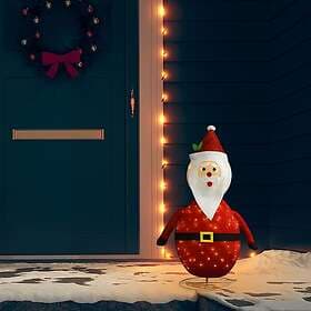 vidaXL 328498 Decorative Christmas Santa with LED Luxury Fabric 90 cm