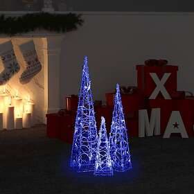 vidaXL 328969 Light Cones Set Acrylic LED 30/45/60 cm