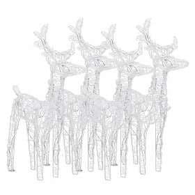 vidaXL 3154252 Reindeer Decoration 160LED 4 pcs Warm White Acrylic