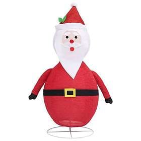 vidaXL 328499 Decorative Christmas Santa with LED Luxury Fabric 120 cm