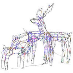 vidaXL 328542 Christmas Lights with Reindeer 3 pcs 229 LED