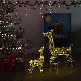 vidaXL 329789 Reindeer Christmas Decoration Acrylic 160 LED Warm White