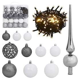 vidaXL Christmas Balls with Spire and 300 LED 120-pack