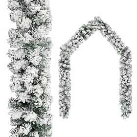 vidaXL 320968 Christmas Garland with Snow 10 m