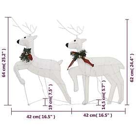vidaXL 342685 Reindeer Decoration 2pcs 40LED