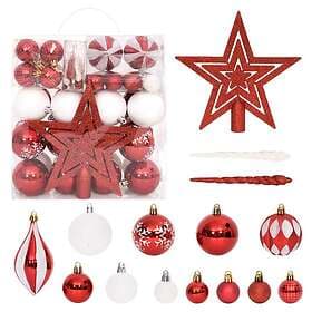 vidaXL Christmas Balls 64-pack