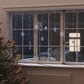 vidaXL 328795 Light Curtain Stars and Moons Remote Control 138 LED Cool White