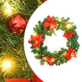 vidaXL 321517 Christmas Wreath with LED lights 60cm